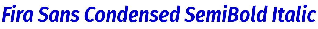 Fira Sans Condensed SemiBold Italic الخط